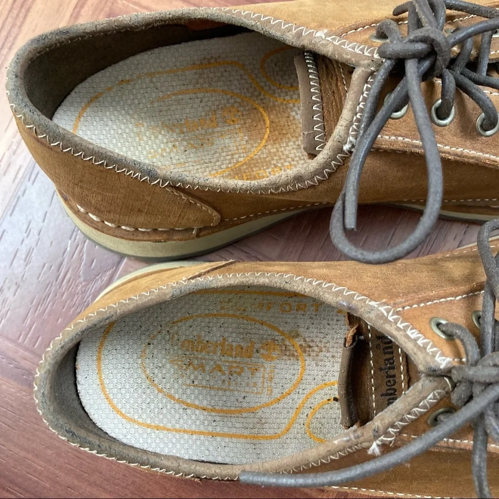 Timberland Smart Comfort Leather Oxford Shoes Men’s 8M Brown Waterproof